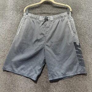 Nike Volley Swim Trunks Men‎ Large Gray Drawstring Shorts Pockets Spellout Logo